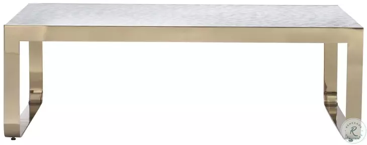 Aster Brass And Capiz Cocktail Table