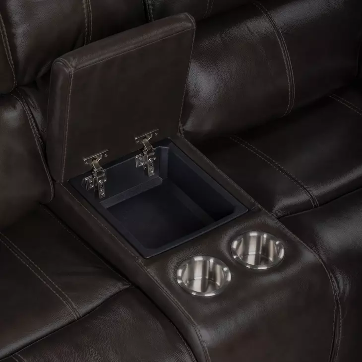 Brookings Charcoal 79" Loveseat with Dual Recliner