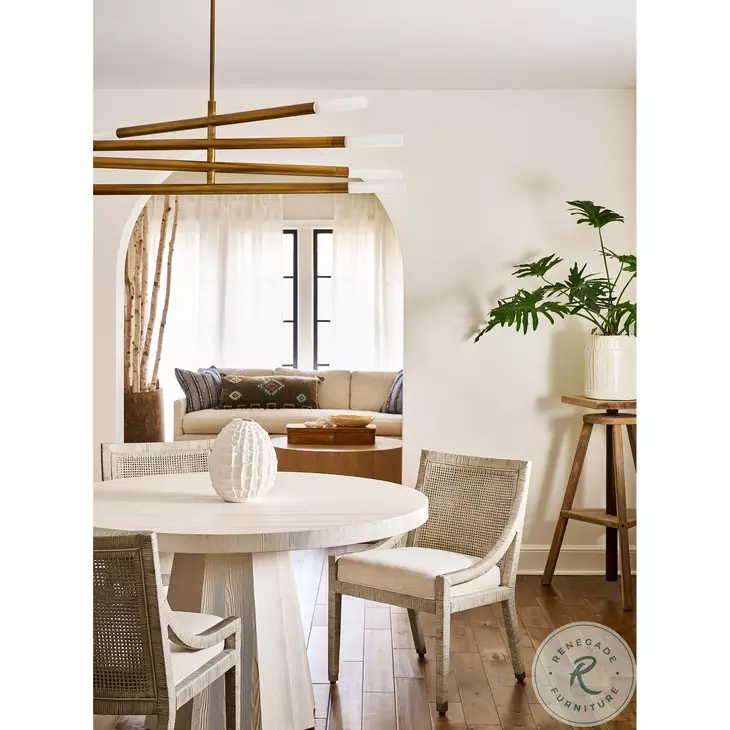 Windward White Rattan Dining Chair