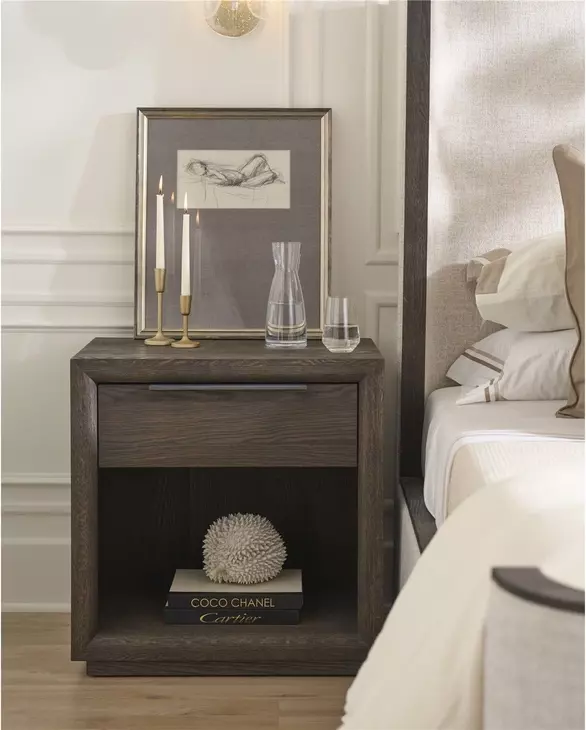 Evermont Sable 1 Drawer Open Nightstand with USB Charging and LED