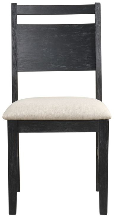 Sable Crest Black Upholstered Dining Chair Set of 2