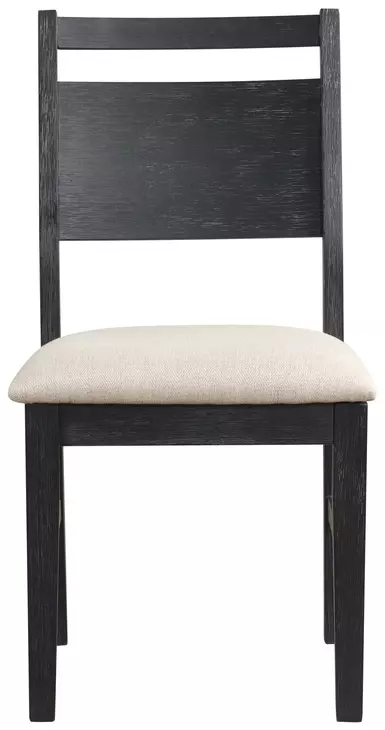 Sable Crest Black Upholstered Dining Chair Set of 2