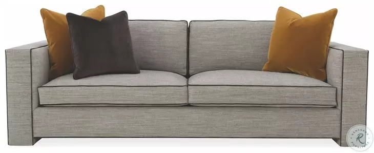 Welt Played Gray Menswear 92" Sofa
