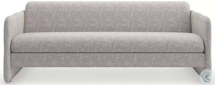 Cigar Taupe And Ivory 80" Club Sofa