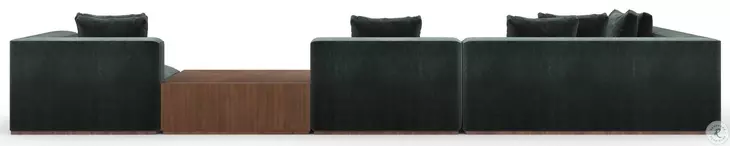 Bello Spruce Green 4 Piece LAF Chaise Sectional