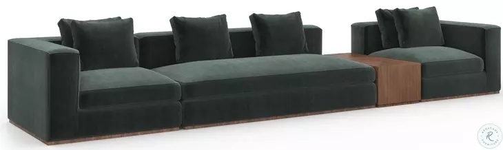 Bello Spruce Green 4 Piece Sectional
