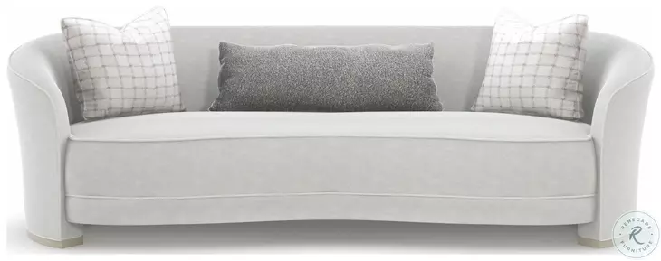 Ahead Of The Curve Matte Pearl Chenille Performance Fabric 94" Sofa
