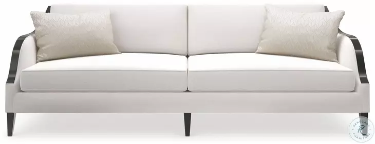 Pitch Perfect Creme Basket Weave Performance Fabric 96" Sofa