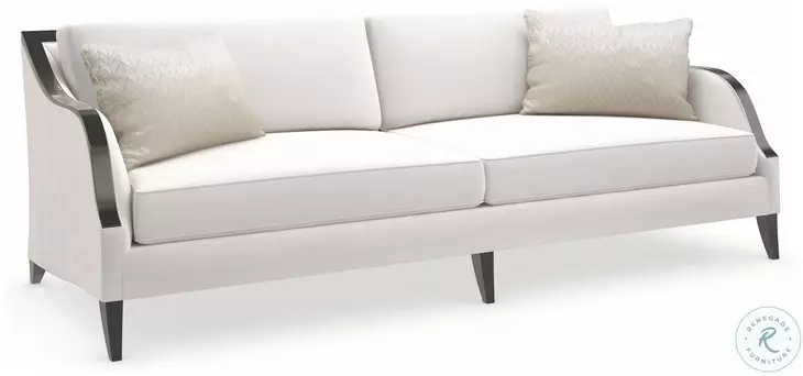 Pitch Perfect Creme Basket Weave Performance Fabric Sofa