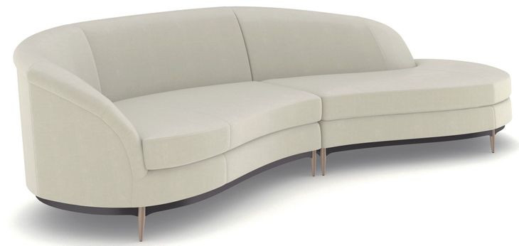 Three's Company Almost Black Performance Fabric 2 Piece Sectional