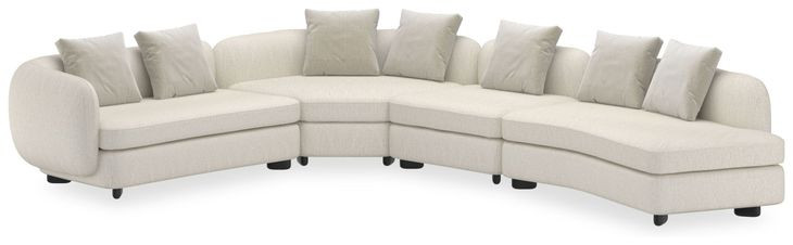 Lumi Beige Performance Fabric 4 Piece Sectional