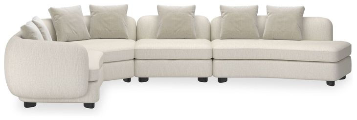 Lumi Beige Performance Fabric 4 Piece Sectional