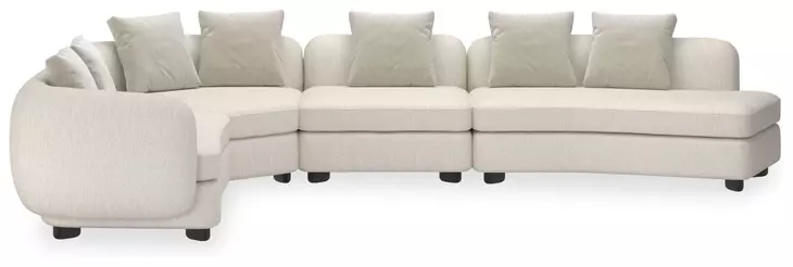 Lumi Beige Performance Fabric 4 Piece Sectional