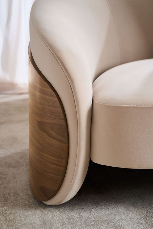 Fleur Ivory and Porcini 102" Sofa with Pillows