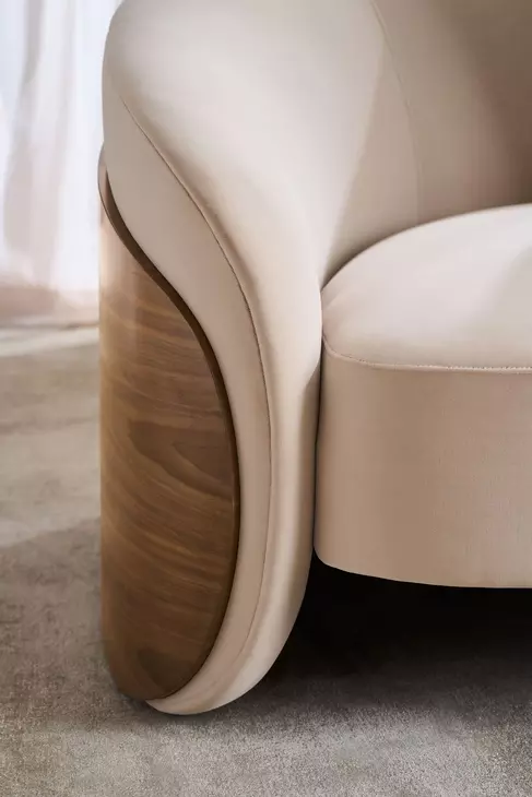 Fleur Ivory and Porcini 102" Sofa with Pillows