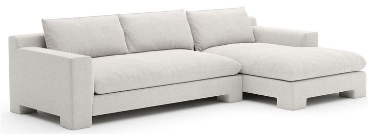 Devon Ivory 2 Piece Modular Sectional with RAF Chaise