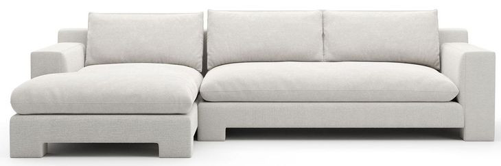 Devon Ivory 2 Piece Modular Sectional with LAF Chaise