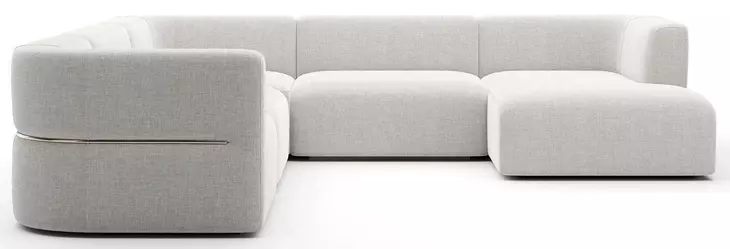 Rhythm Ivory 5 Piece Modular Sectional with RAF Chaise