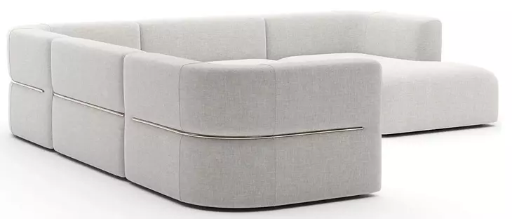 Rhythm Ivory 5 Piece Modular Sectional with RAF Chaise
