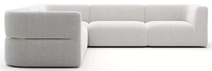 Rhythm Ivory 5 Piece Modular L Sectional