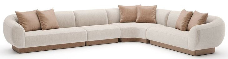 Seta Oatmeal 4 Piece Modular Sectional