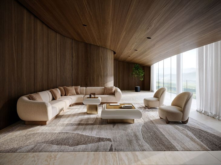 Seta Oatmeal 4 Piece Modular Sectional