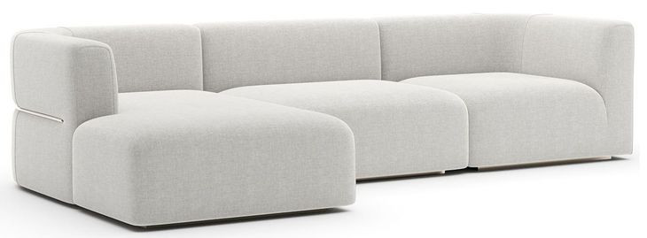 Rhythm Ivory 3 Piece Modular Sectional with LAF Chaise