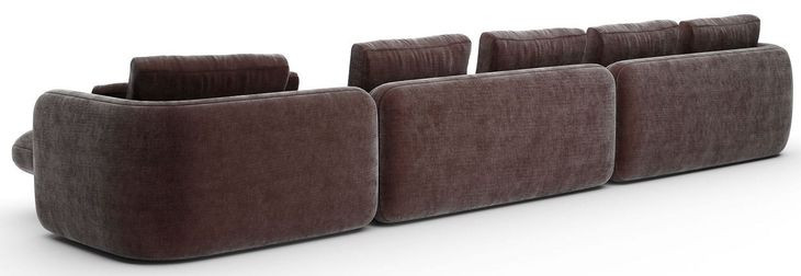 Overlap Dark Taupe 3 Piece Modular Sectional with RAF Chaise