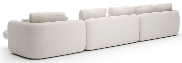 Overlap Ecru 3 Piece Modular Sectional with RAF Chaise