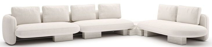 Overlap Ecru 4 Piece Modular Sectional