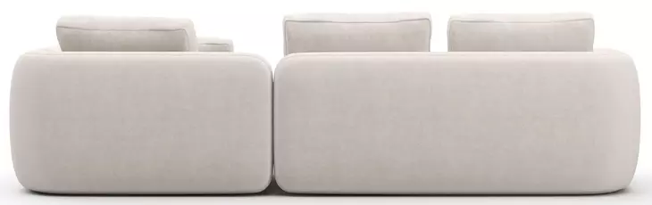 Overlap Ecru 2 Piece Modular Sectional with RAF Chaise