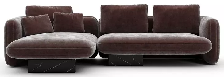 Overlap Dark Taupe Modular Sectional