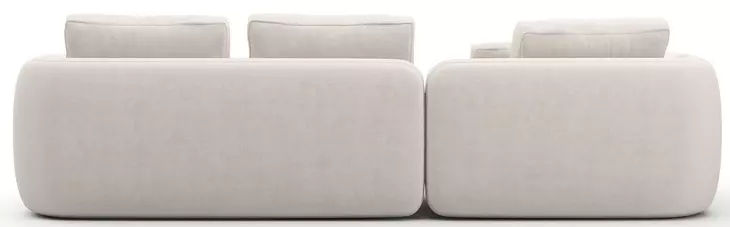 Overlap Ecru 2 Piece Modular Sectional with LAF Chaise