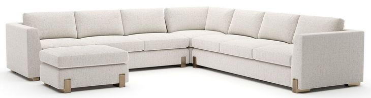Counter Balance Birch 4 Piece Large Modular Sectional with Ottoman