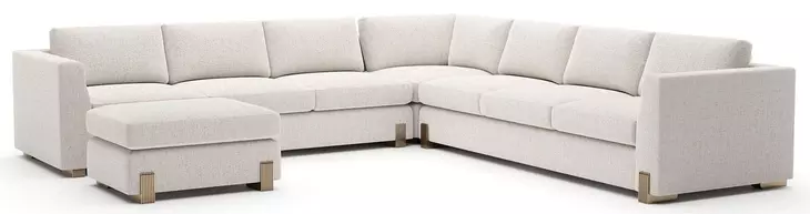 Counter Balance Birch 4 Piece Large Modular Sectional with Ottoman