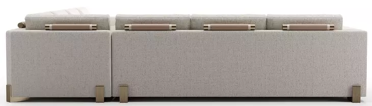 Counter Balance Birch 4 Piece Large Modular Sectional with Ottoman