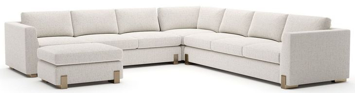 Counter Balance Birch 4 Piece Large Modular Sectional with Ottoman
