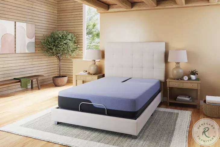 Bridgevine Home Blue 12" Flex Head Hybrid 5 Layer Latex Foam And Coil Adult King Mattress