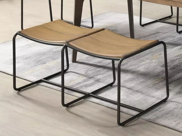 Uptown Light Walnut and Espresso Extendable Rectangular Leg Dining Room Set