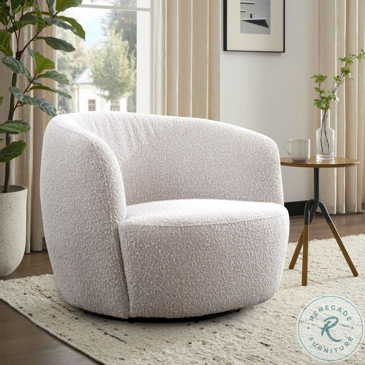 Callidora Bloke Cotton Swivel Barrel Chair