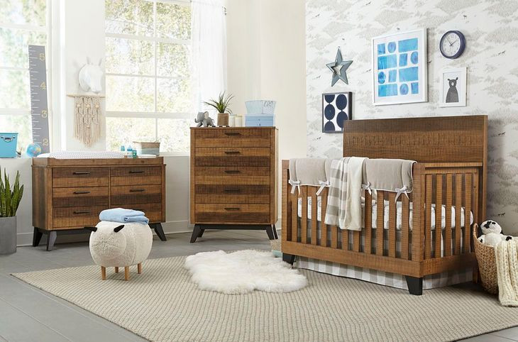 Urban Rustic Brushed Wheat 5 Drawer Chest