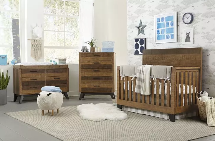 Urban Rustic Brushed Wheat 5 Drawer Storage Chest