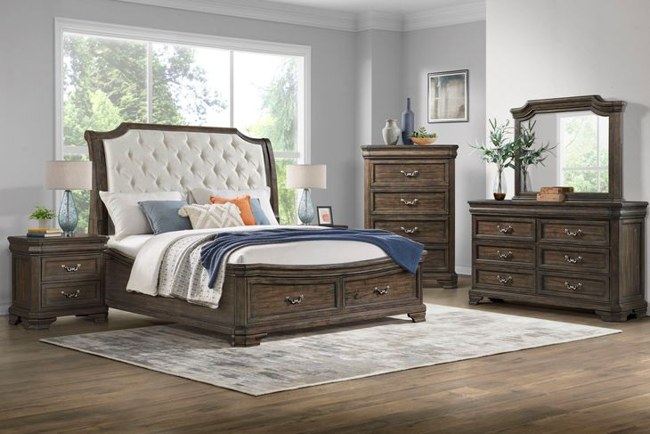 Lyndhurst Walnut Rectangular Dresser Mirror