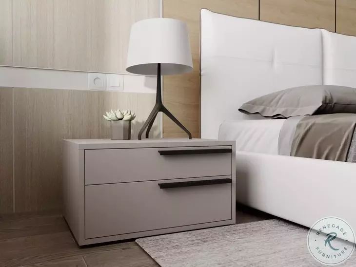 Carter Taupe 2 Drawer Right Nightstand