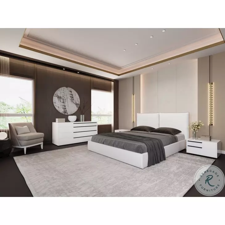 Carter White High Gloss 4 Drawer Dresser