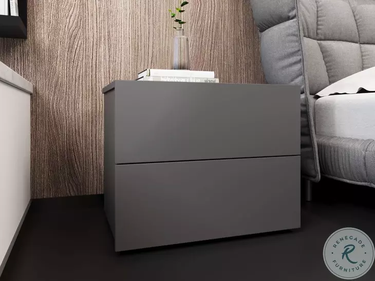 Ayla Matte Gray Nightstand