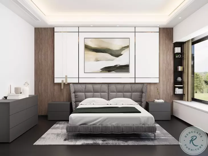 Ayla Matte Gray Nightstand