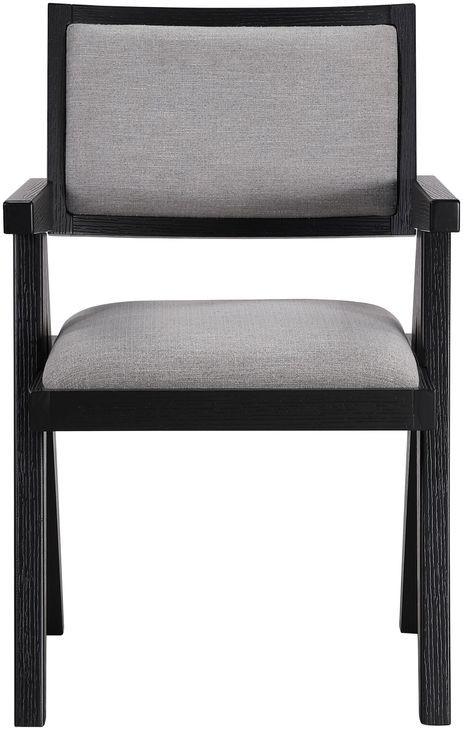 Magnolia Black Short Back Arm Chair Set of 2