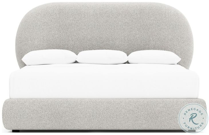Monolith Gray Performance Fabric Queen Upholstered Panel Bed
