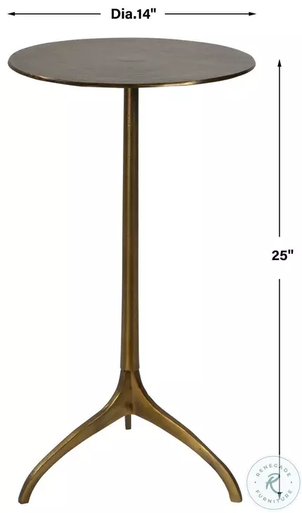 Clement Antique Gold Accent Table
